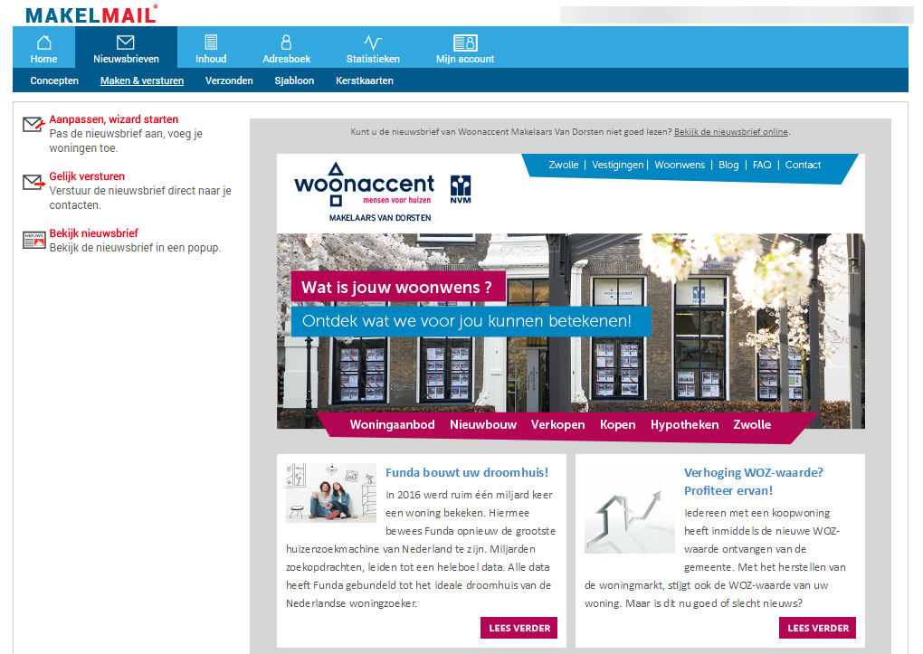 MakelMail versus Realworks nieuwsbrief